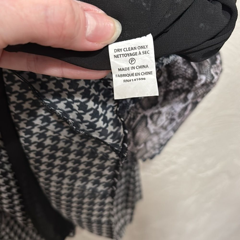 Ramy Brook Monae Python Houndstooth Print Mini Si… - image 6